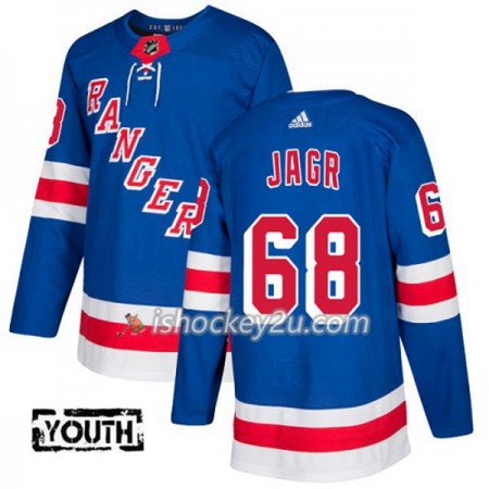 Børn NHL New York Rangers Trøje Jaromir Jagr 68 Adidas 2017-2018 Blå Authentic